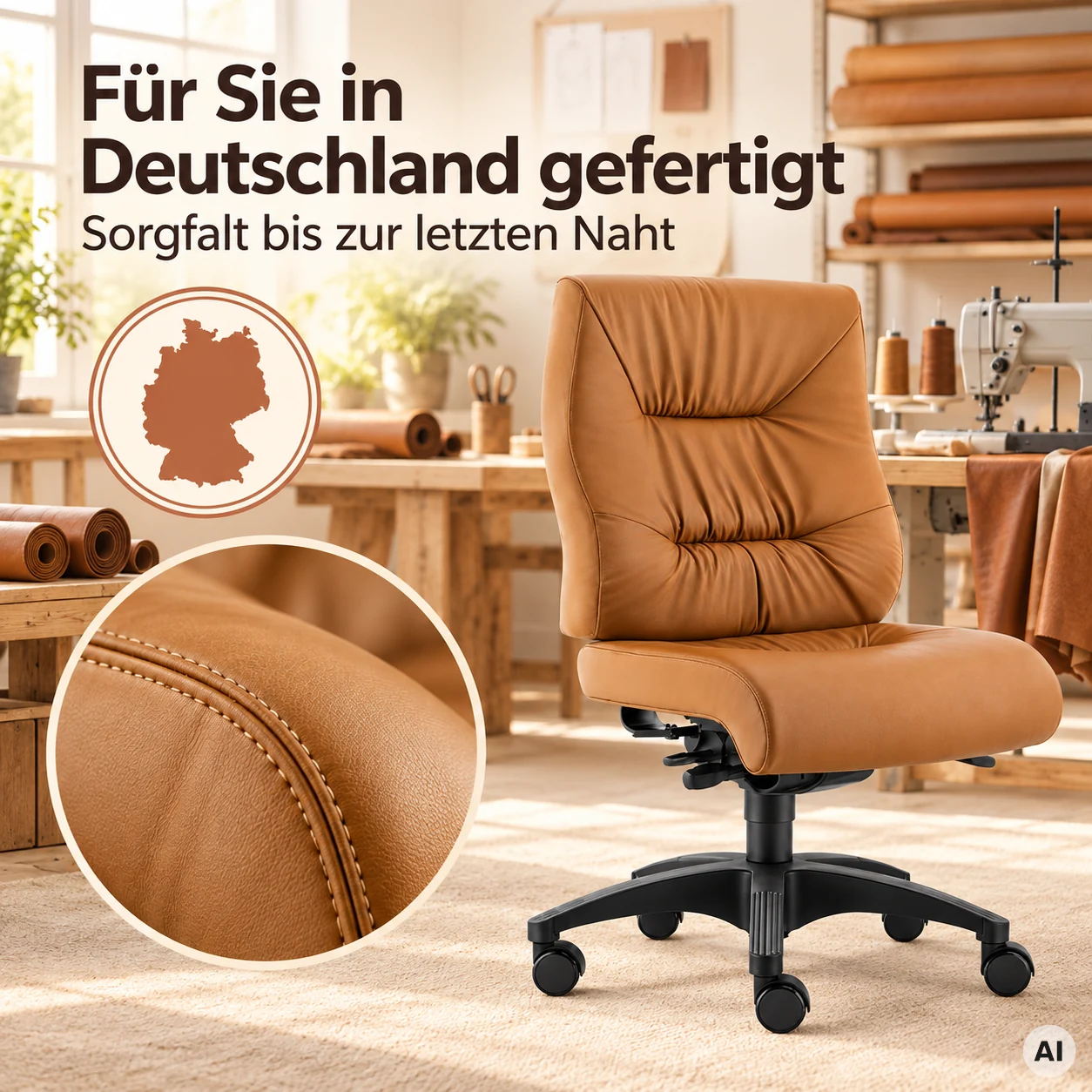 Halblehner Turbo24 XL - Luxus Chefsessel