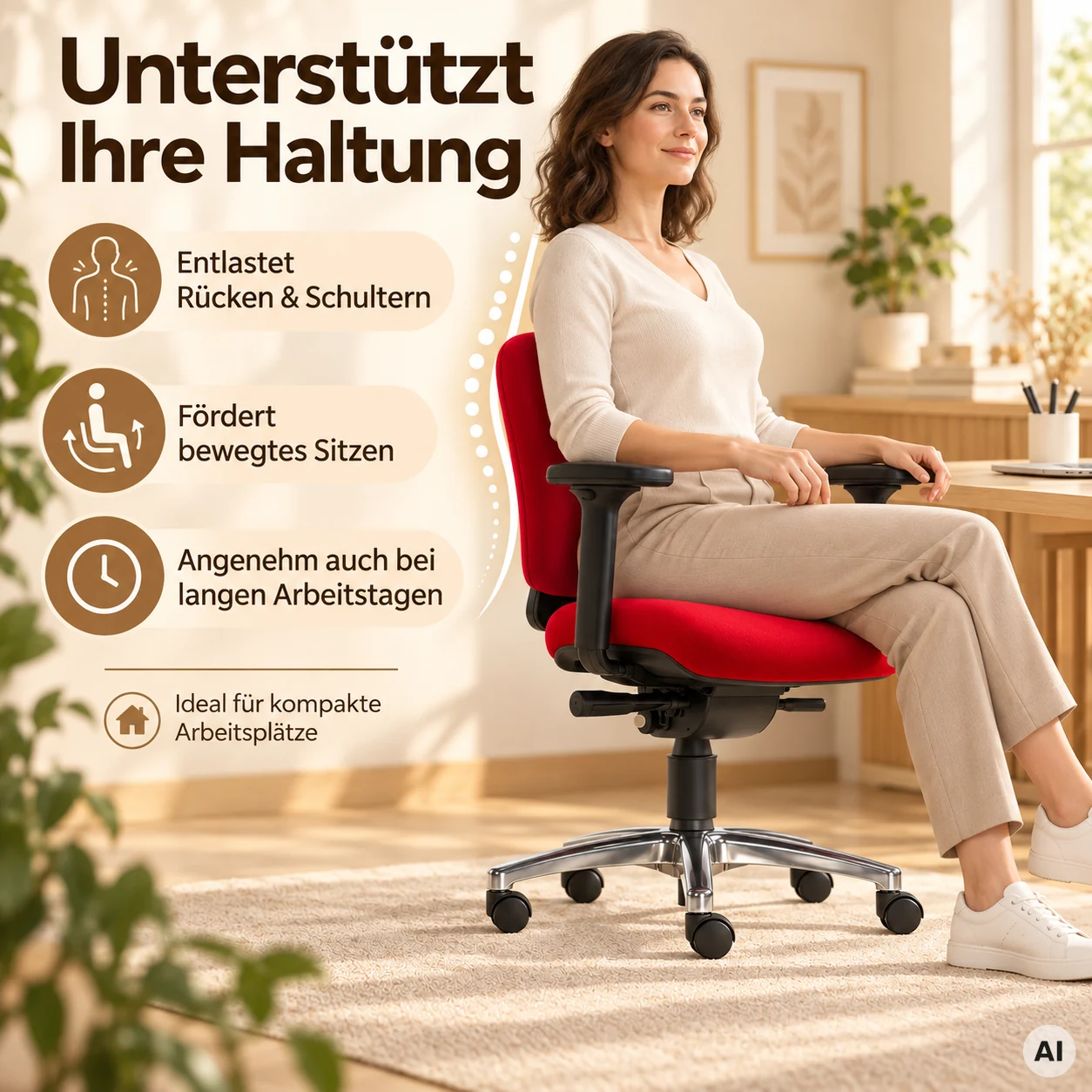 Lady Comfort S - Ergonomischer Profi Bürostuhl