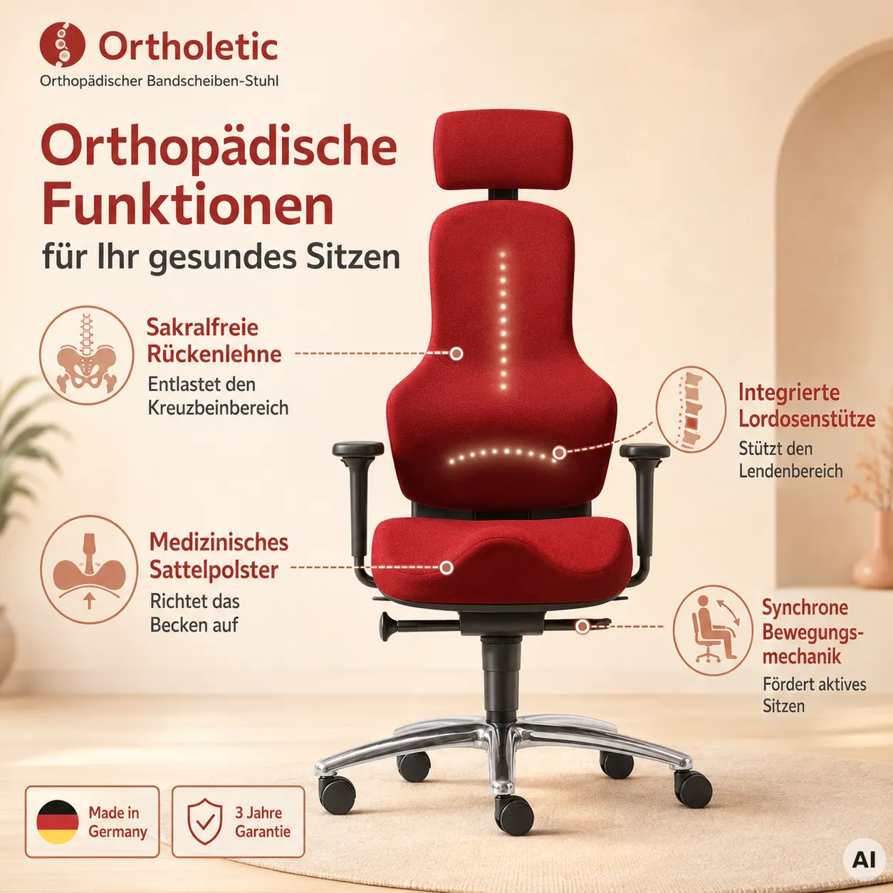Bestseller Konfiguration - Ortholetic Balance L mit Kopfstütze